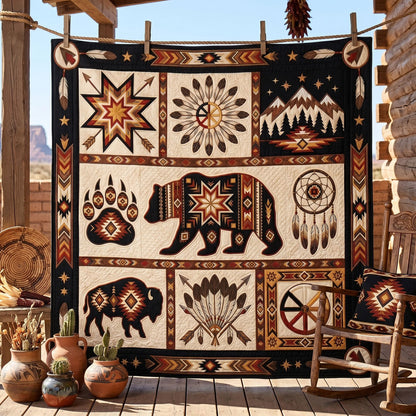 Sacred Bear And Buffalo WN0806010CL Quilt