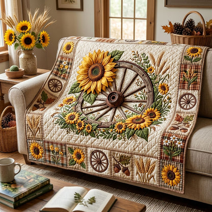 Sunflower Wagon Wheel WN2006014CL Quilt