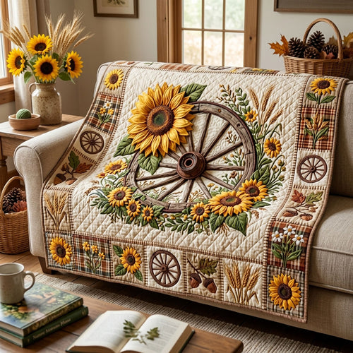 Sunflower Wagon Wheel WN2006014CL Quilt