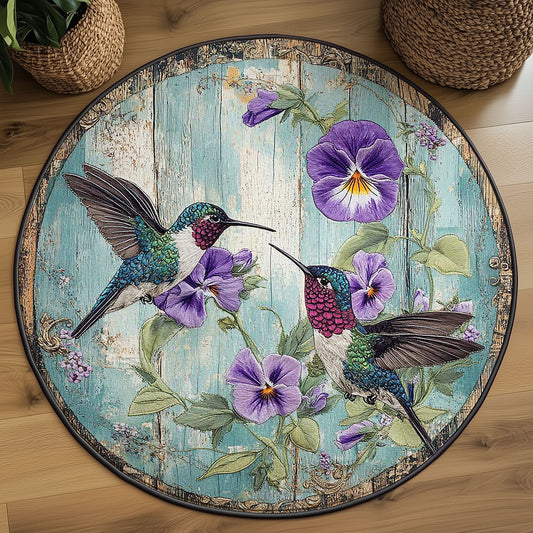 Hummingbird Harmony WN2105041CL Quilted Round Mat