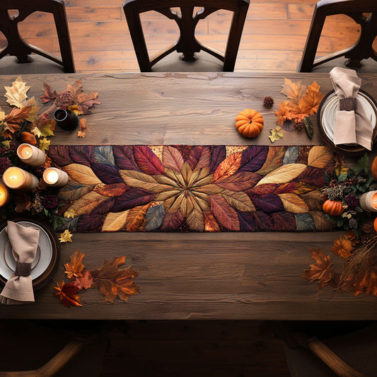 Harvest Leaf WN0707078CL Quilted Table Runner