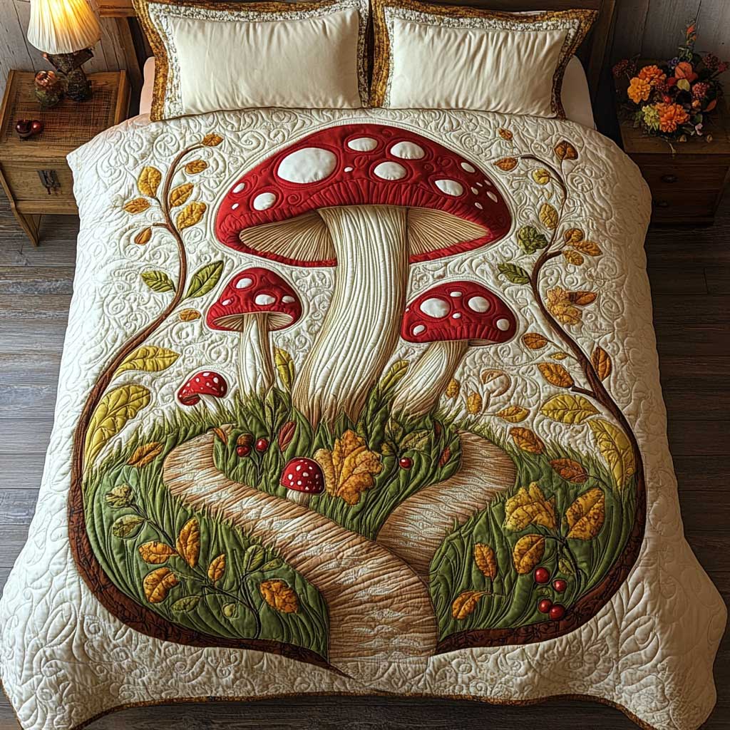 Red Toadstool Mushroom WP1501036CL Duvet Cover Set