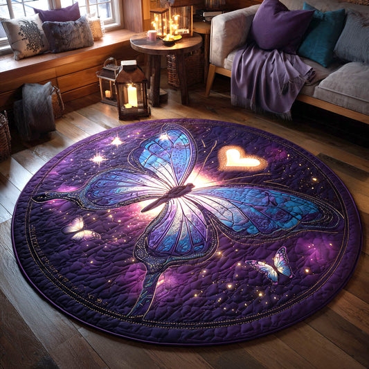 Magic Butterfly CW1401091CL Quilted Round Mat