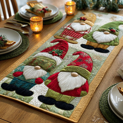 Gnome Joy CW1510037CL Quilted Table Runner