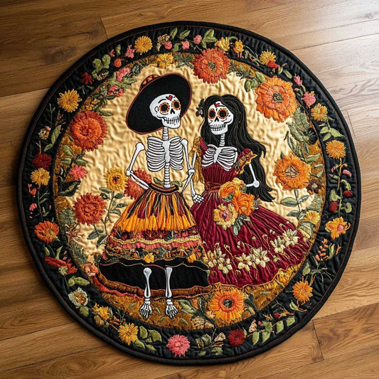 Skeleton Embrace WN0805080CL Quilted Round Mat