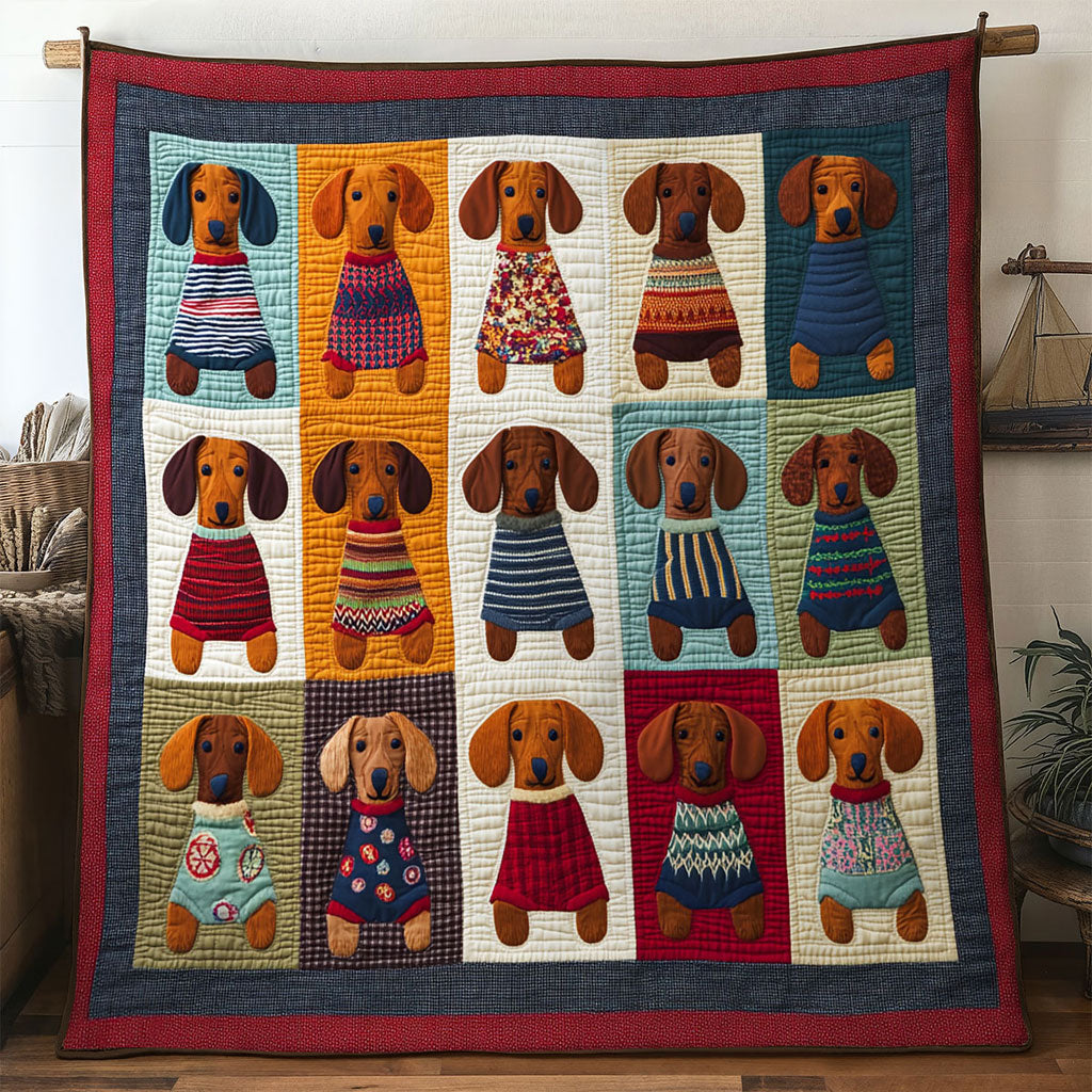 Color Patch Dachshund WN0601011CL Quilt