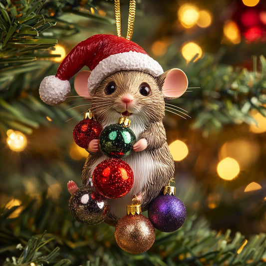 Merry Mouse WN1512042CL Christmas Ornament