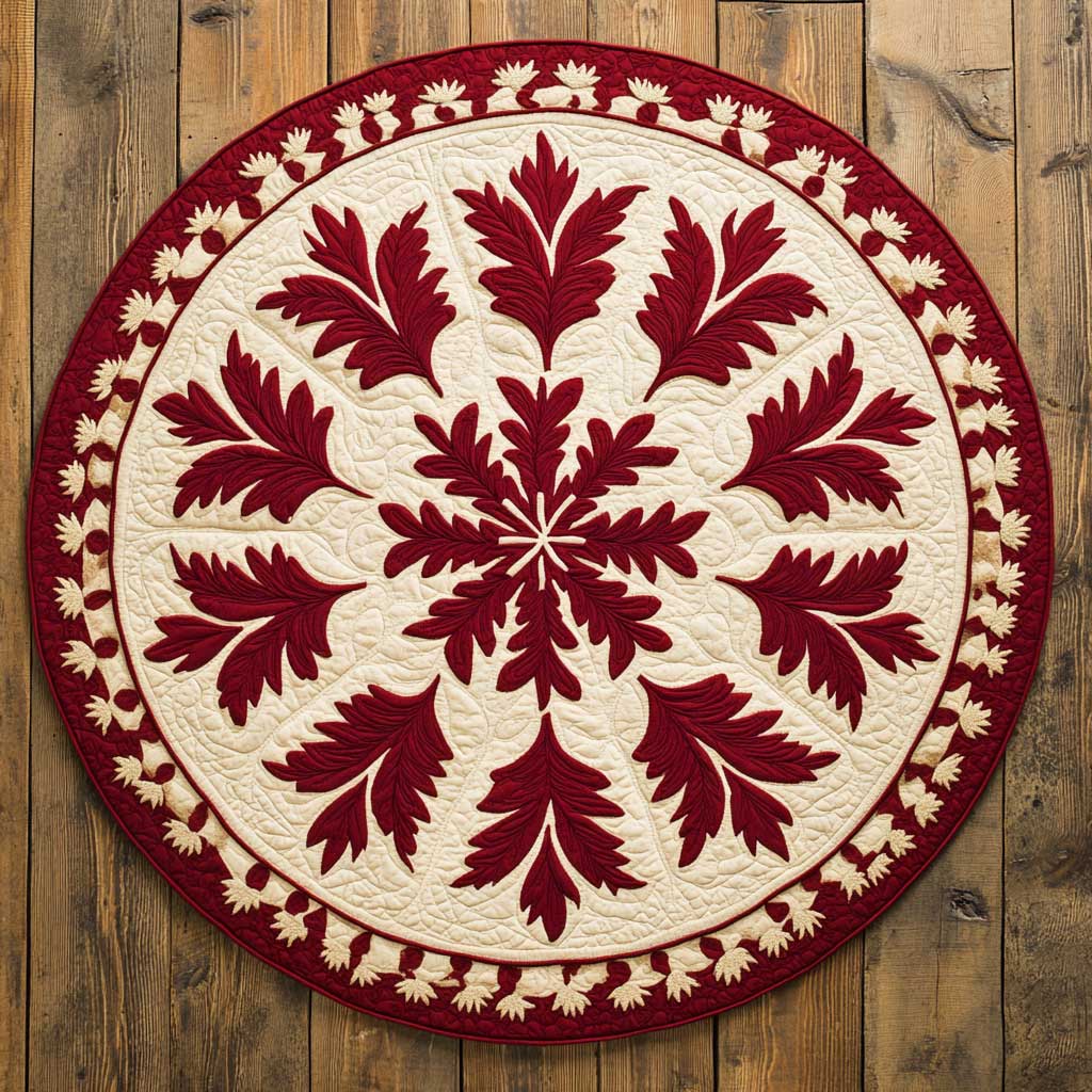 Hawaiian Bloom WN0805009CL Quilted Round Mat