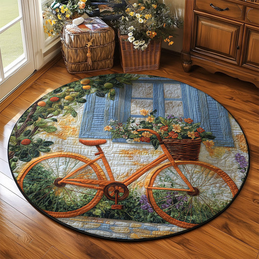 Vintage Bicycle WJ1904058CL Quilted Round Mat