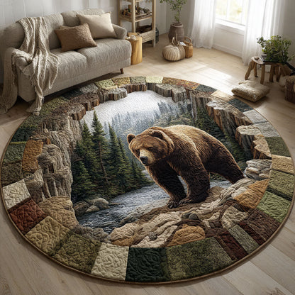 Peaceful Bear CW1001080CL Quilted Round Mat