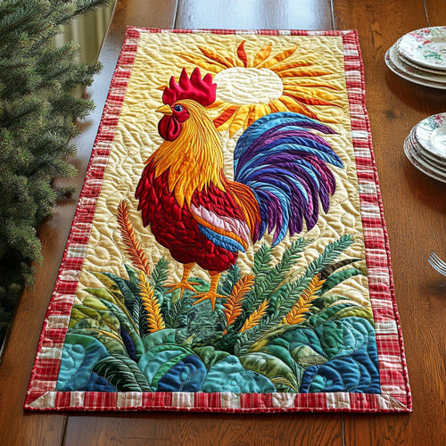Sunrise Chicken WJ0406035CL Quilted Table Runner