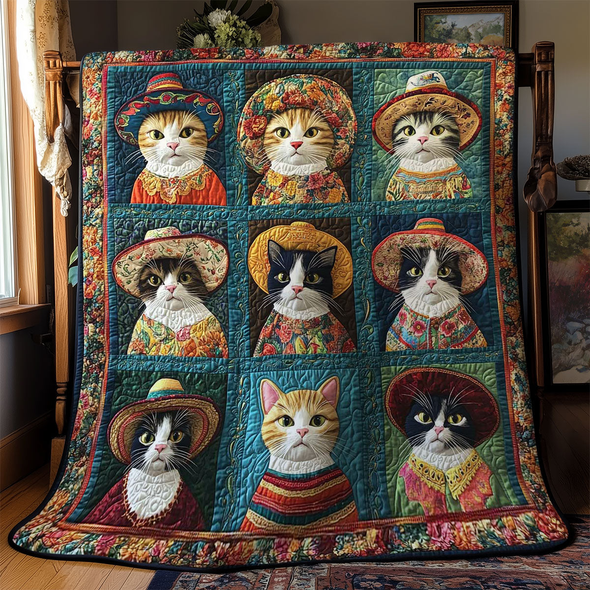 Fiesta Cats WN0302018CL Quilt