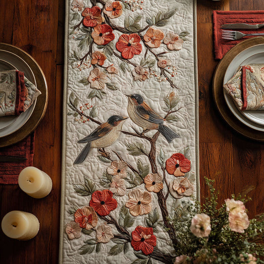 Songbird Garden CW1107041CL Quilted Table Runner