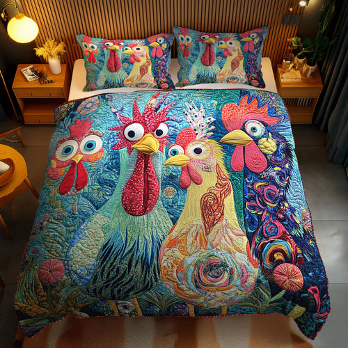 Silly Chicken Funny WN2602077CL Duvet Cover Set