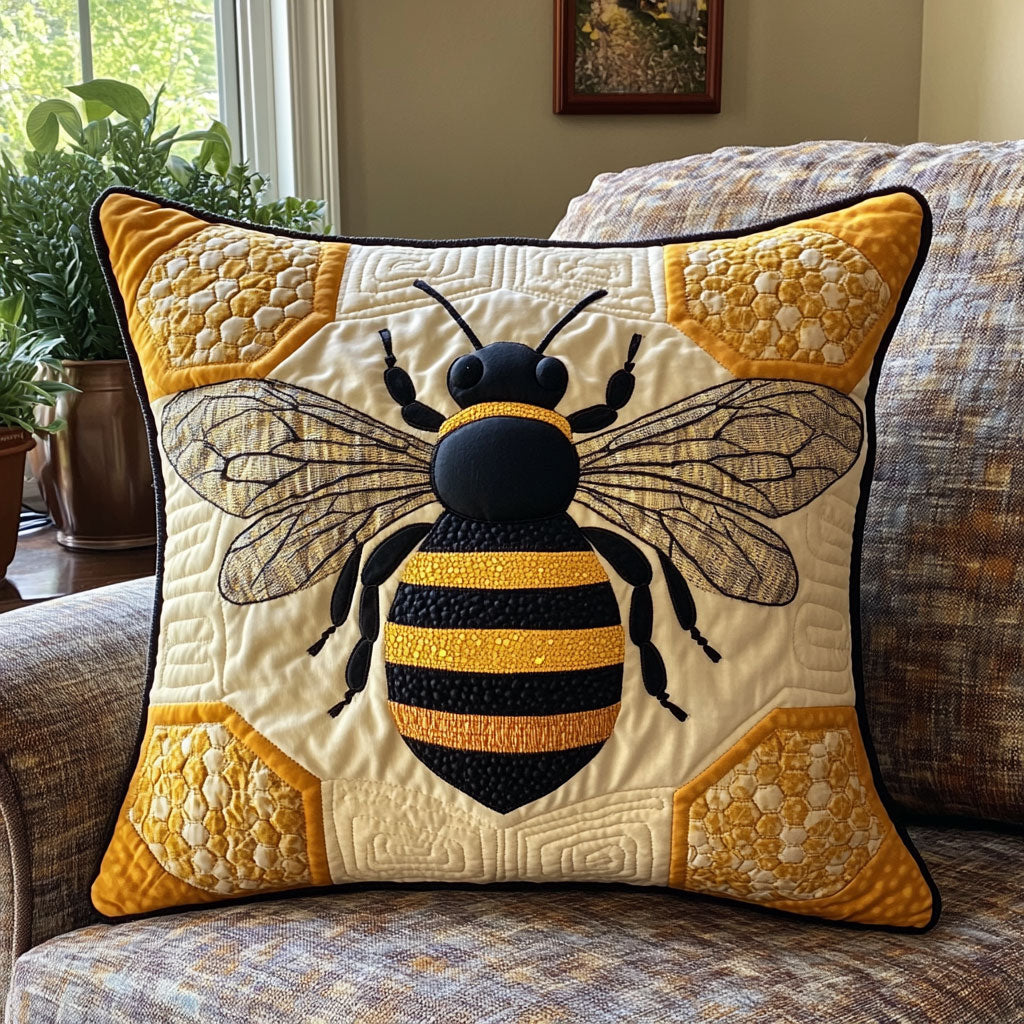 Honey Bee Charm CW0701087CL Quilt Pillow Case