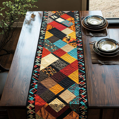 Geometric Tribal Pattern WJ0807030CL Quilted Table Runner