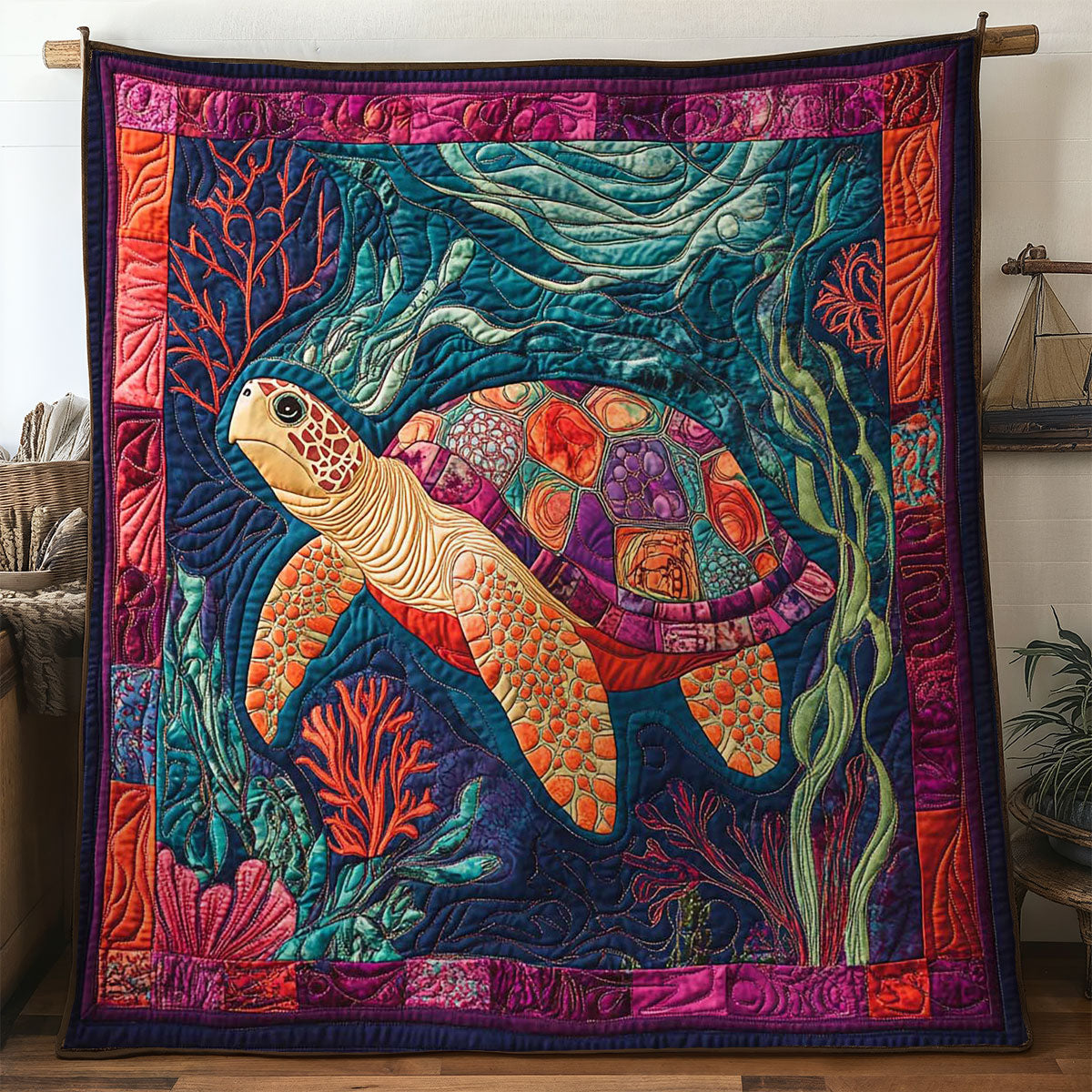 Splashy Turtle WN1404078CL Quilt
