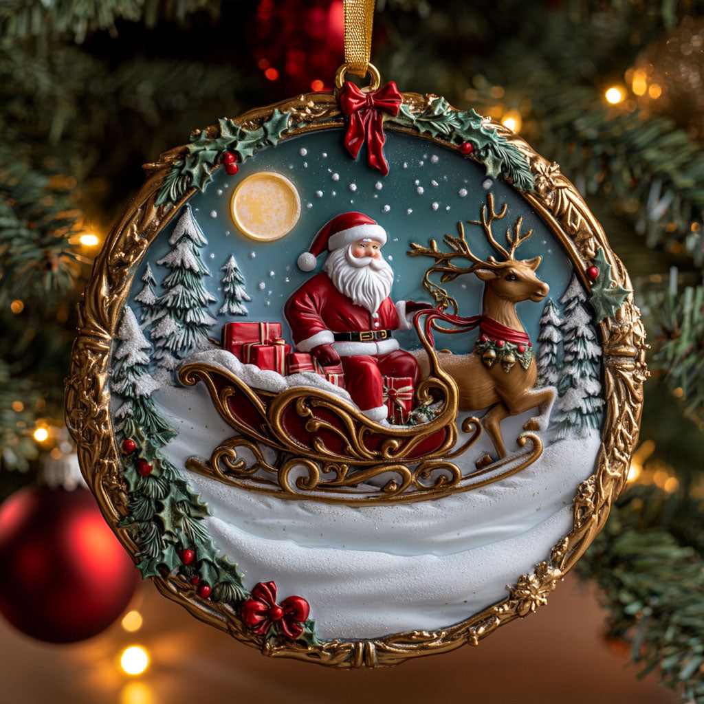 Santa Present CW1710040CL Christmas Ornament