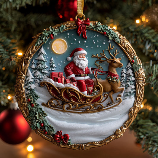 Santa Present CW1710040CL Christmas Ornament