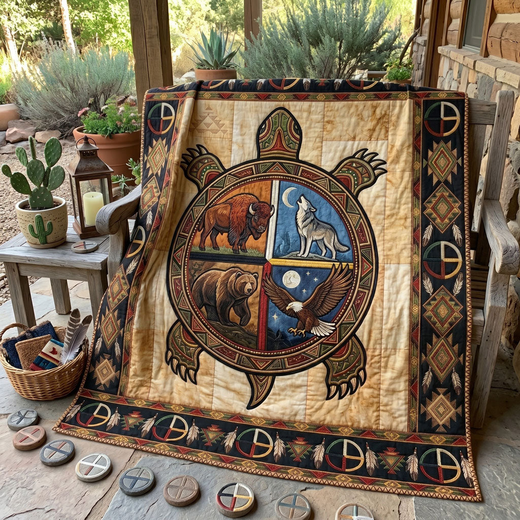 Sacred Turtle Guardians WN0506013CL Quilt