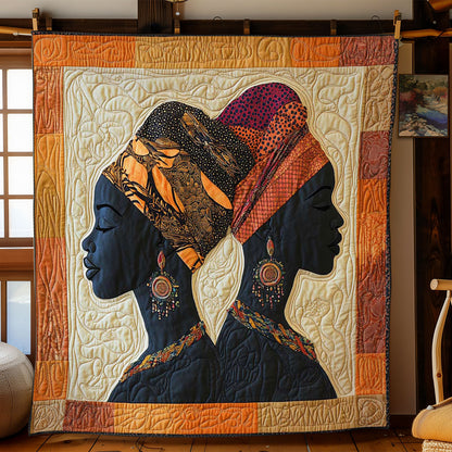 Golden African Woman WN0703025CL Quilt