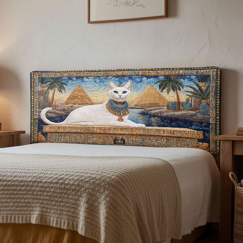 Desert Oracle Cat CW2312011CL Quilted Headboard Slipcover