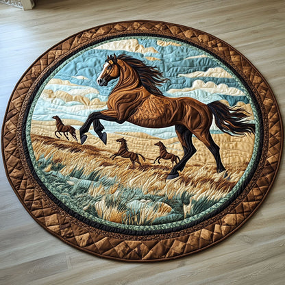 Horse Terrain WN1007036CL Quilted Round Mat