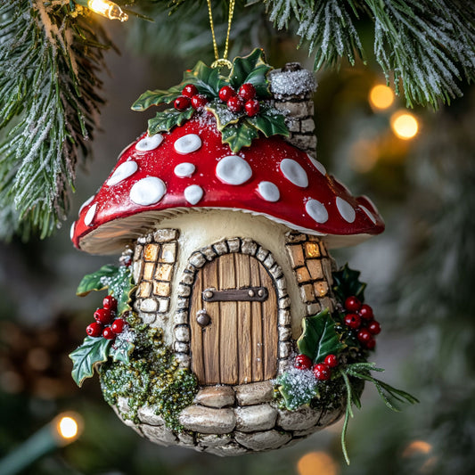 Winter Magic Mushroom WN2310070CL Christmas Ornament