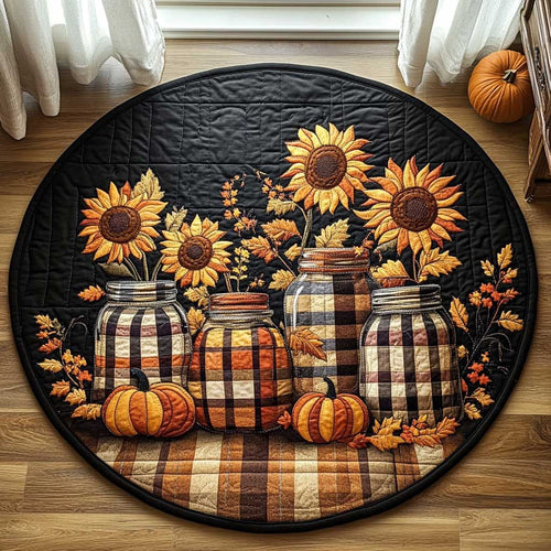 Autumn Sunflower WN1403028CL Quilted Round Mat