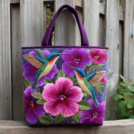 Hummingbird Dream XR2511012CL Quilted Tote Bag