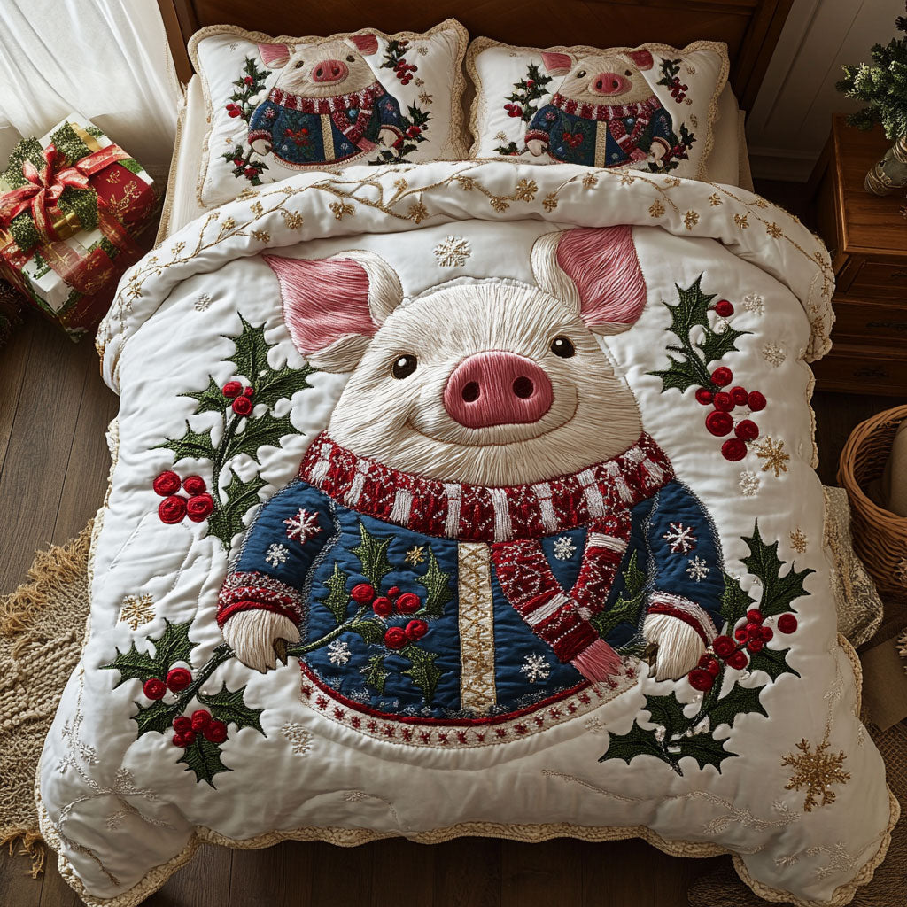 Snowflake Pig WN2910060CL Duvet Cover Set