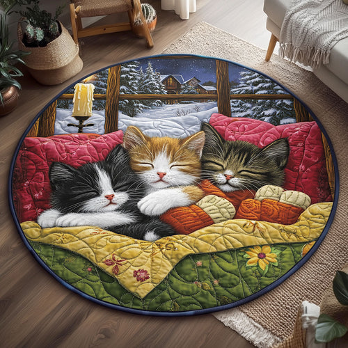 Sleeping Cat WJ1906039CL Quilted Round Mat