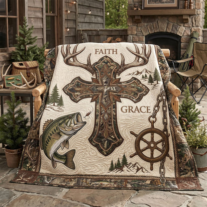 Faith And Grace Fishing Cross WN0805007CL Quilt
