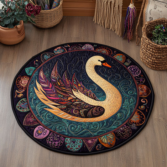Celestial Plumage WJ2307038CL Quilted Round Mat