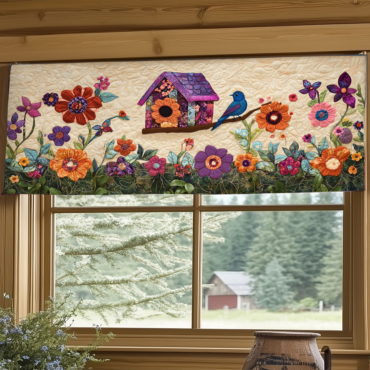 Birdhouse WJ0404031CL Quilted Valance
