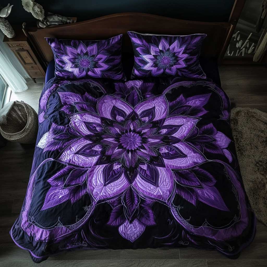 Majestic Plum Flower WN1702049CL Duvet Cover Set