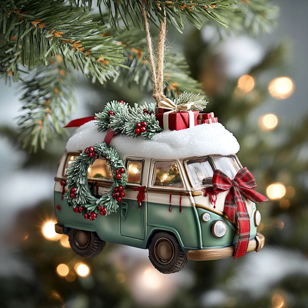 Festive Journey Camper Van WN0411025CL Christmas Ornament