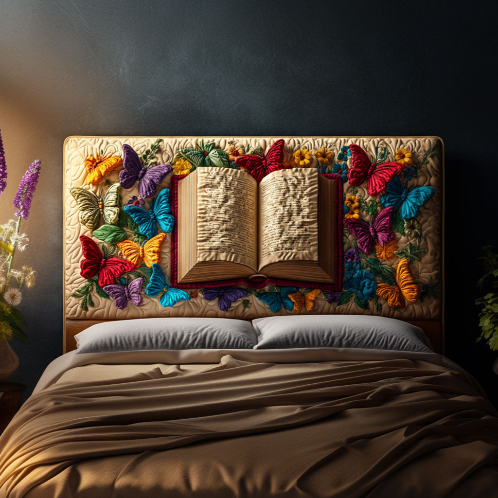 Whispers Between Pages KL1401015CL Quilted Headboard Slipcover