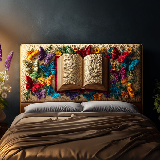Whispers Between Pages KL1401015CL Quilted Headboard Slipcover