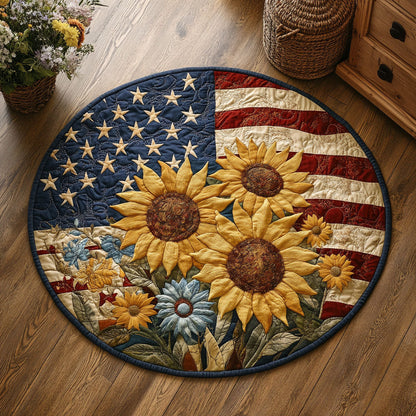Sunflower Liberty WJ1106048CL Quilted Round Mat