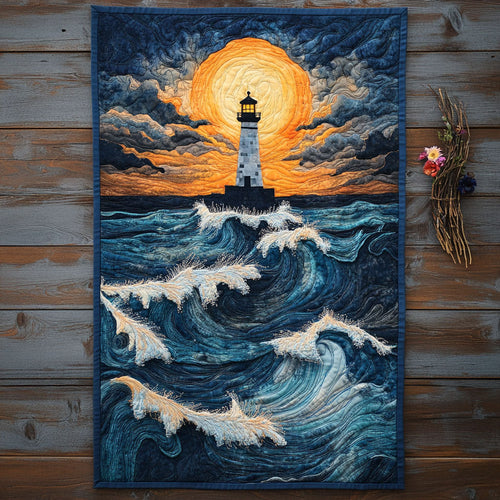 Glowing Of Mid Wave CP3004038CL Quilted Table Runner