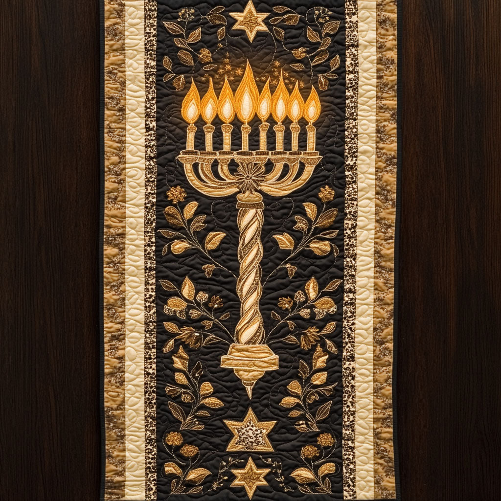 Menorah Spirit CP3004028CL Quilted Table Runner