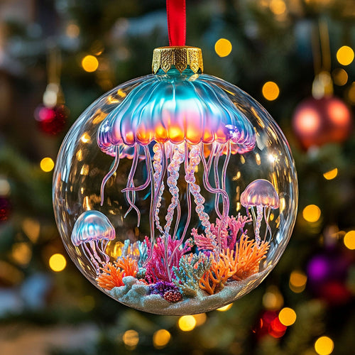 Crystal Reef Jellyfish CW2511011CL Christmas Ornament