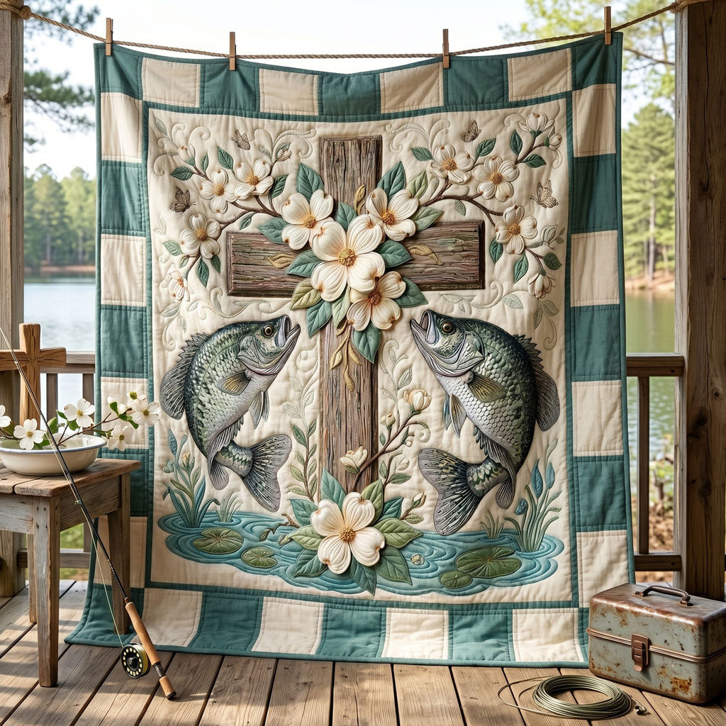 Dogwood Cross And Bass Faith WN1606004CL Quilt