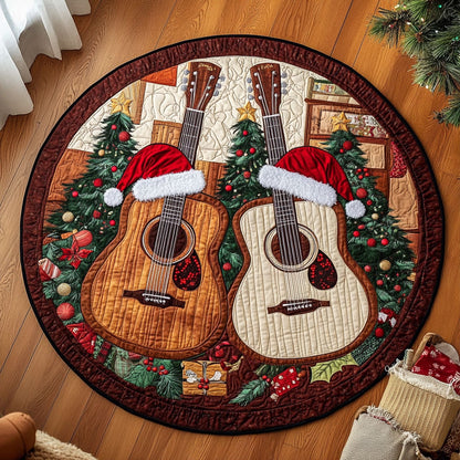 Merry Guitar Vibes KL2711006CL Quilted Round Mat