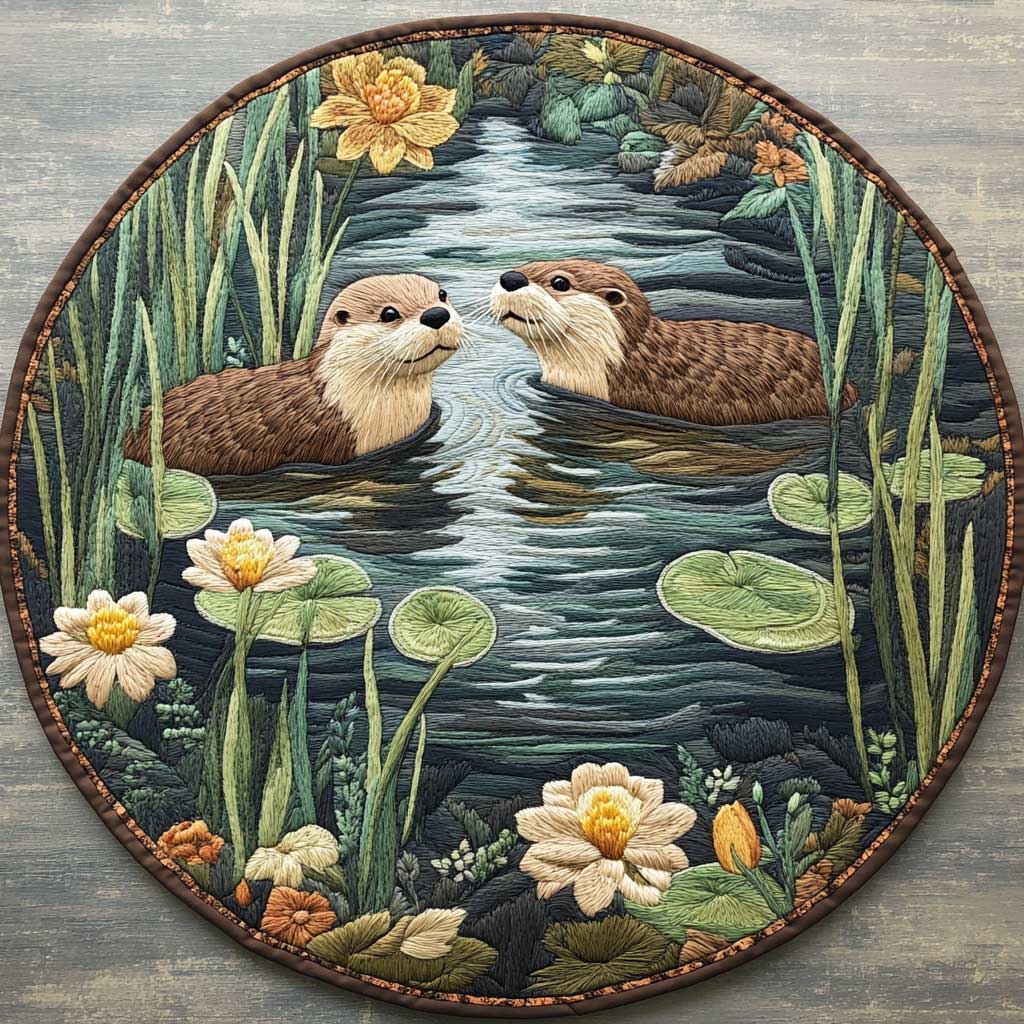 Otter Haven WN1705046CL Quilted Round Mat