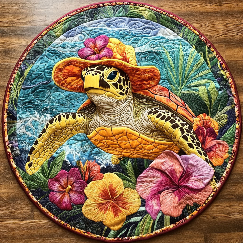 Turtle Bay Dream WN2406058CL Quilted Round Mat
