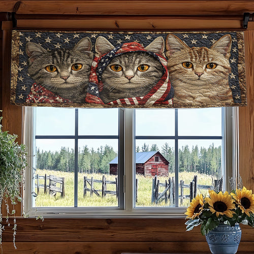 Cat Expression WN1006010CL Quilted Valance