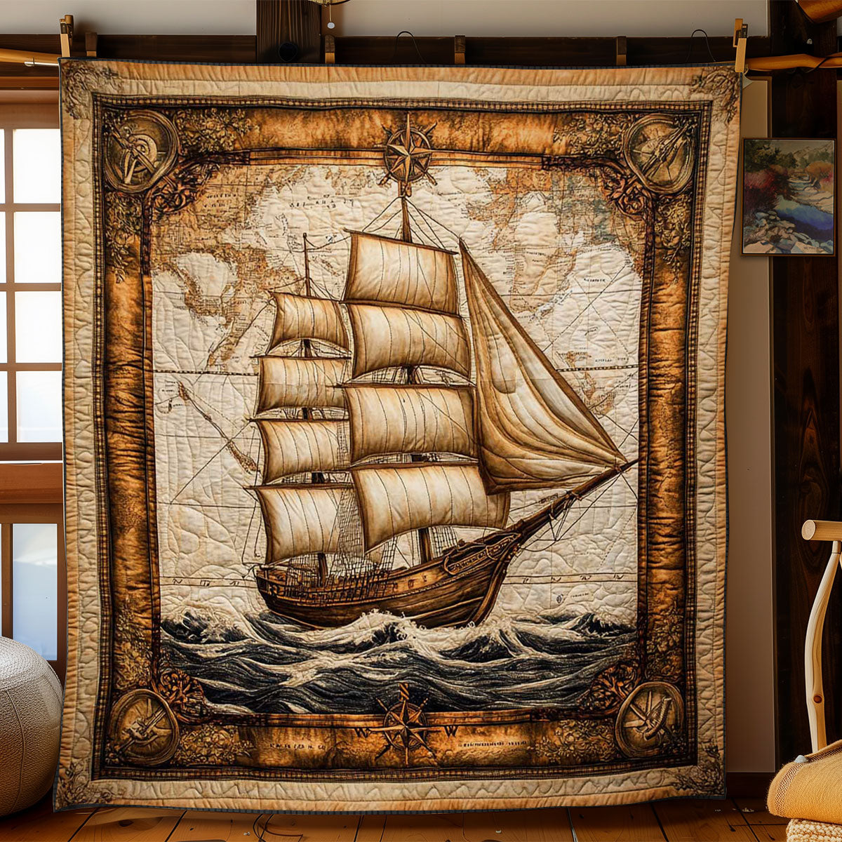 Lost Sailboat WN0602037CL Quilt