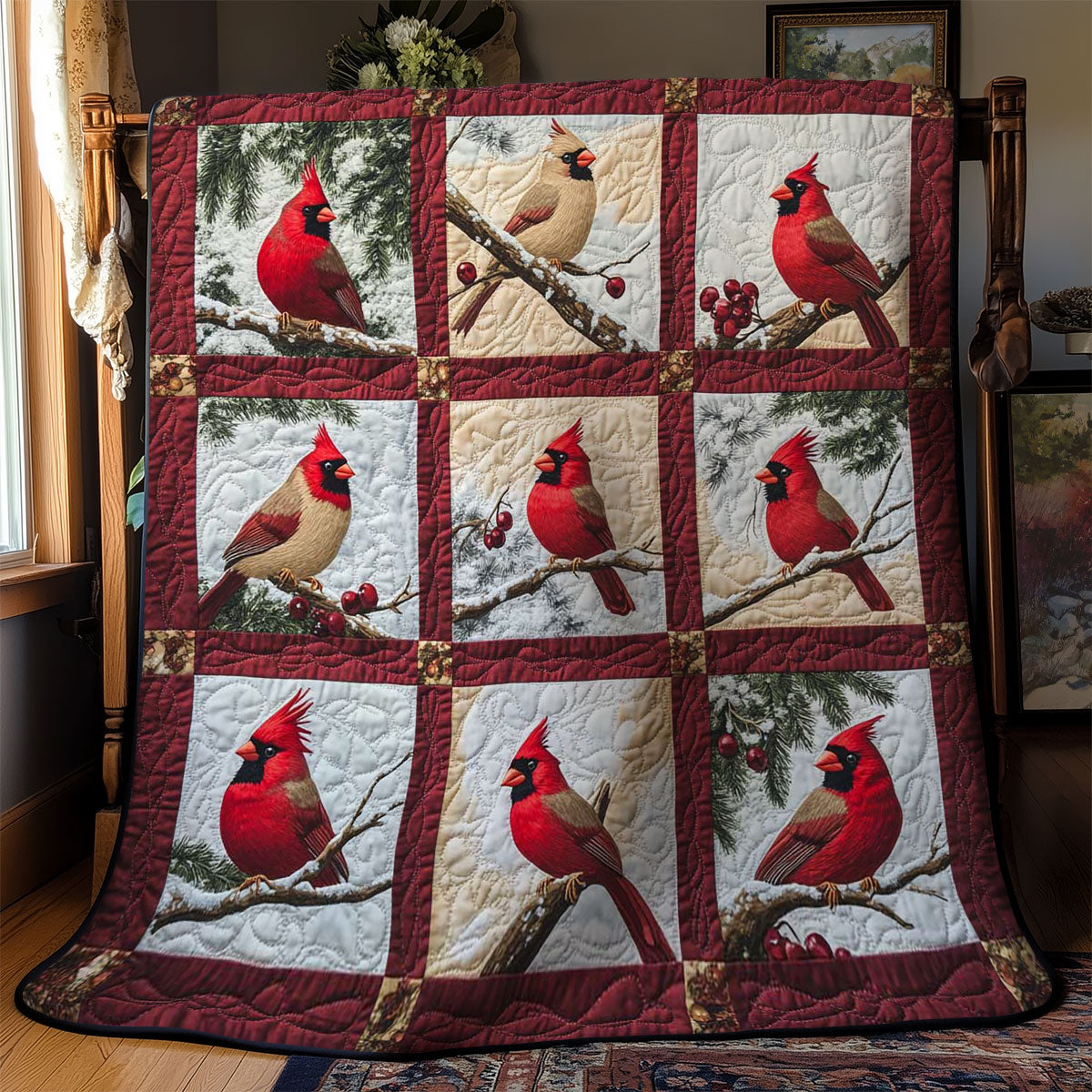 Cardinal In Frost WN2002043 Quilt